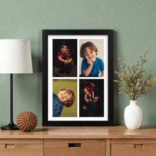 4 Photo Framed Print