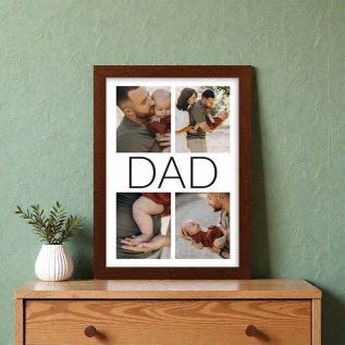 Dad 4 Photo Framed Print