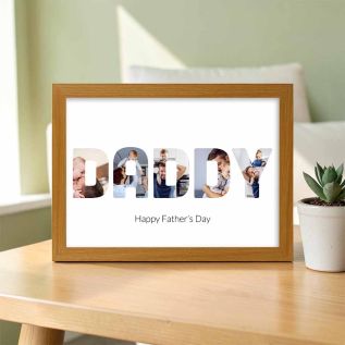 Daddy Collage Letters Framed Print