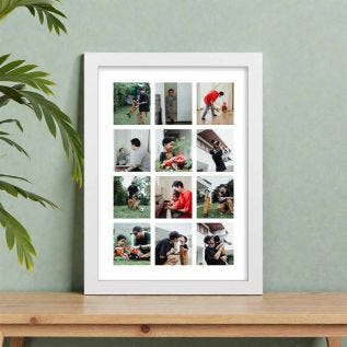 12 Photo Collage Framed Print