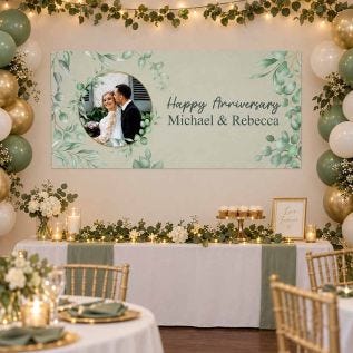 Green Floral Photo Banner
