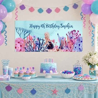 Personalised Mermaid Banner