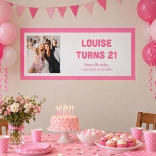 Pink Photo Banner