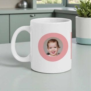 ‘One’ 1st Birthday Photo Mug 