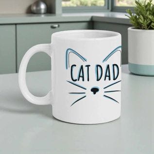 Cat Dad Photo Mug