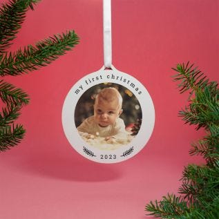 First Christmas Photo Hanging Decoration