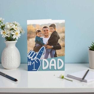 No.1 Dad Photo Card
