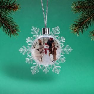 Snowflake Acrylic Photo Bauble