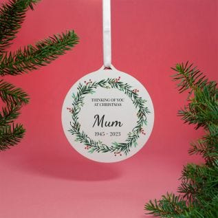 "Thinking of You" Wreath Memorial Hanging Decoration