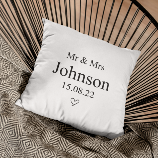 Personalised Wedding Anniversary Cushion