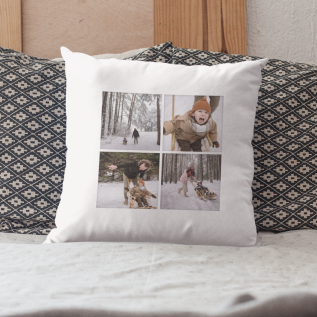 4 Photos Collage Cushion 