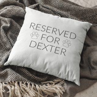 Personalised Reserved For Pet Cushion