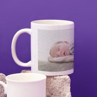 Glitter Photo Mug - Left Handed 