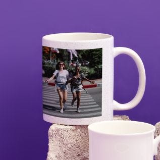 2 Photos Glitter Mug