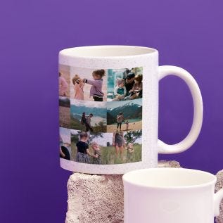 18 Photos Glitter Collage Mug
