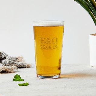 Personalised Pint Glass - Initials