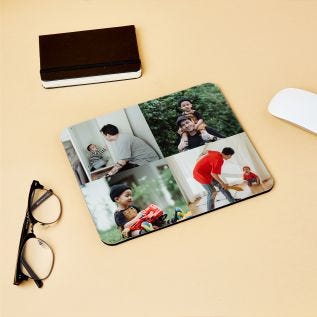 4 Photos Collage Mouse Mat