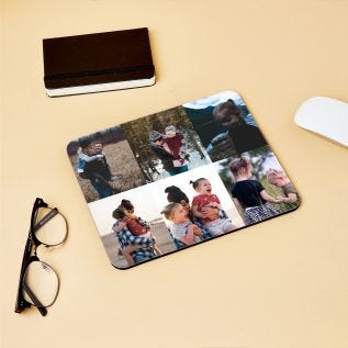 6 Photos Collage Mouse Mat