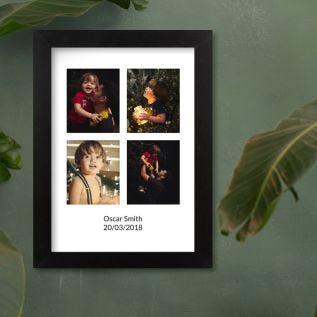 4 Photos & Text Framed Print