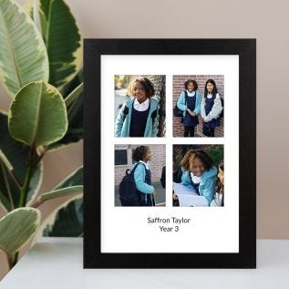 First Day of School Collage Framed Print