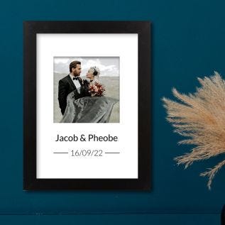 Photo & Date Framed Print