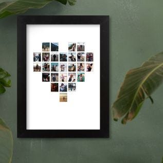 Heart Collage Framed Print