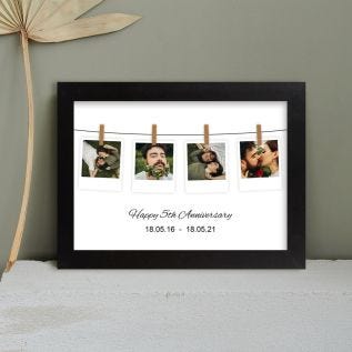 Hanging Retro Photos Framed Print