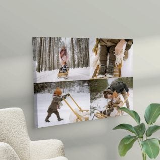 4 Image Collage Canvas Print