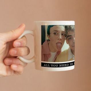 2 Photos & Text Mug