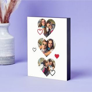 3 Hearts Collage Photo Block