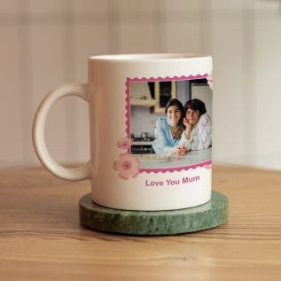 Flower Stamp Photo Mug
