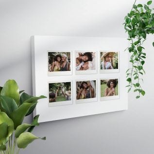 Retro 6 Image Canvas Print