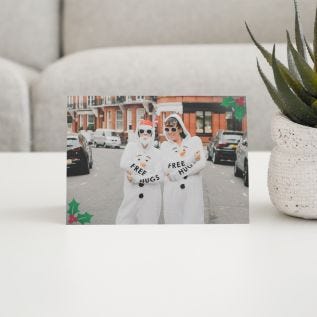 Photo Upload Holly Christmas Card