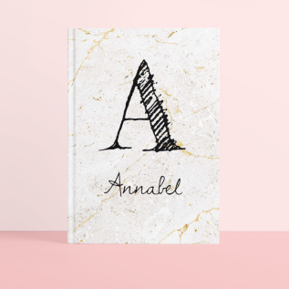Marble Initial Notebook