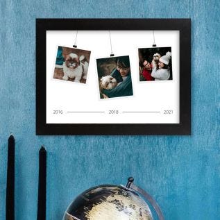 Photo Timeline Framed Print
