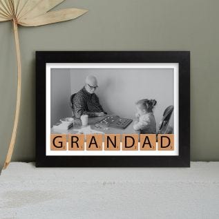 Grandad Letter Tile Framed Print