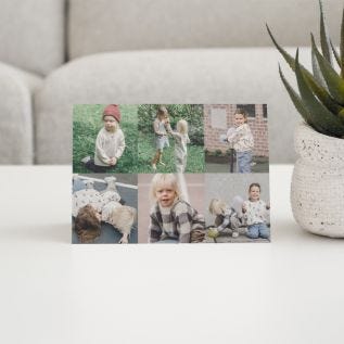 6 Photos Collage Card - Landscape