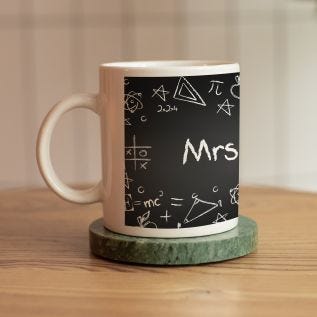 Chalkboard Teacher Name Mug