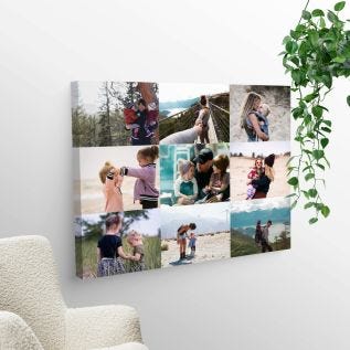 9 Image Collage Canvas Print