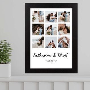 9 Photo Collage Framed Print