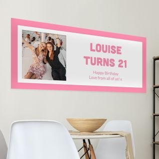 Pink Photo Banner