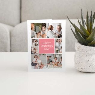 Colour Square Photo Collage Card