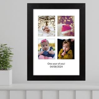1st Birthday 4 Photos Collage Print