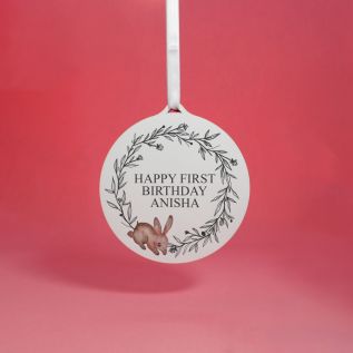1st Birthday Bunny Hanging Decoration