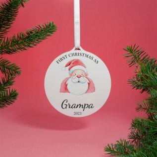 "First Christmas as Grandad" Hanging Decoration