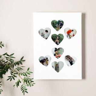 Heart Collage Canvas Print