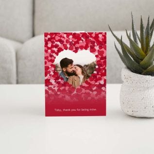 Heart Confetti Valentine's Card