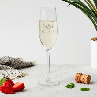 Personalised Champagne Flute - Initials