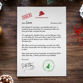 Letter From Santa Print - Formal