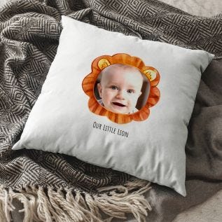 1st Birthday Lion Photo Cushion      
